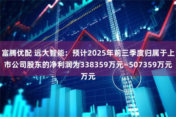 富腾优配 远大智能：预计2025年前三季度归属于上市公司股东的净利润为338359万元—507359万元